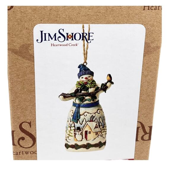 Jim Shore Snowman Christmas Ornament Pinecone Garland Heartwood Creek Figurine - Picture 2 of 7